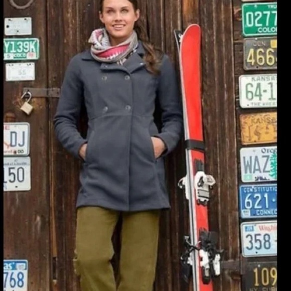 Athleta Jackets & Blazers - ATHLETA Gray Switchback Pea Coat